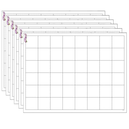 Trend Enterprises Graphing Grid Large Squares Wipe-Off Chart, 17in x 22in, PK6 T27306